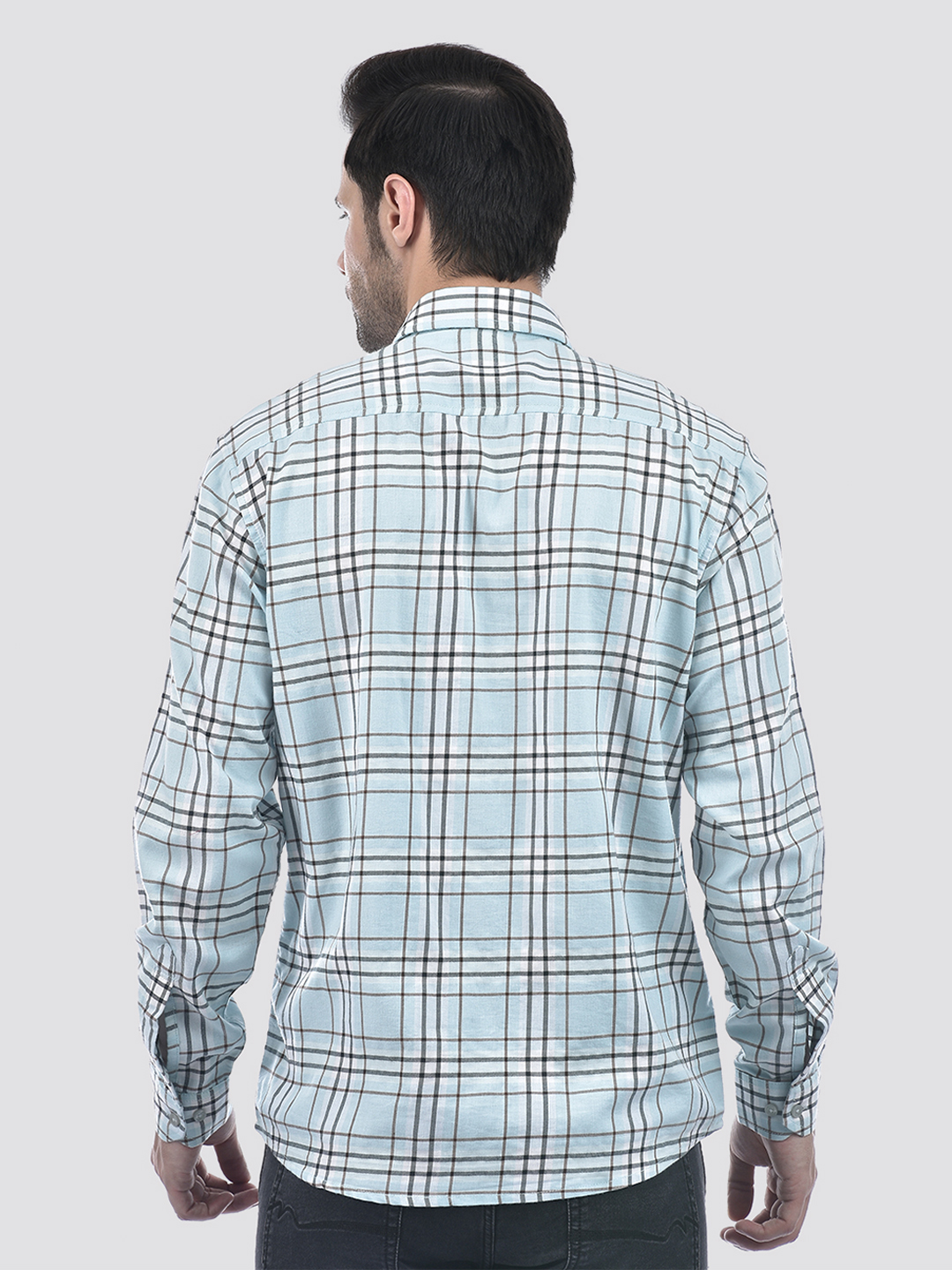 Numero Uno Men Checkered Blue Shirt